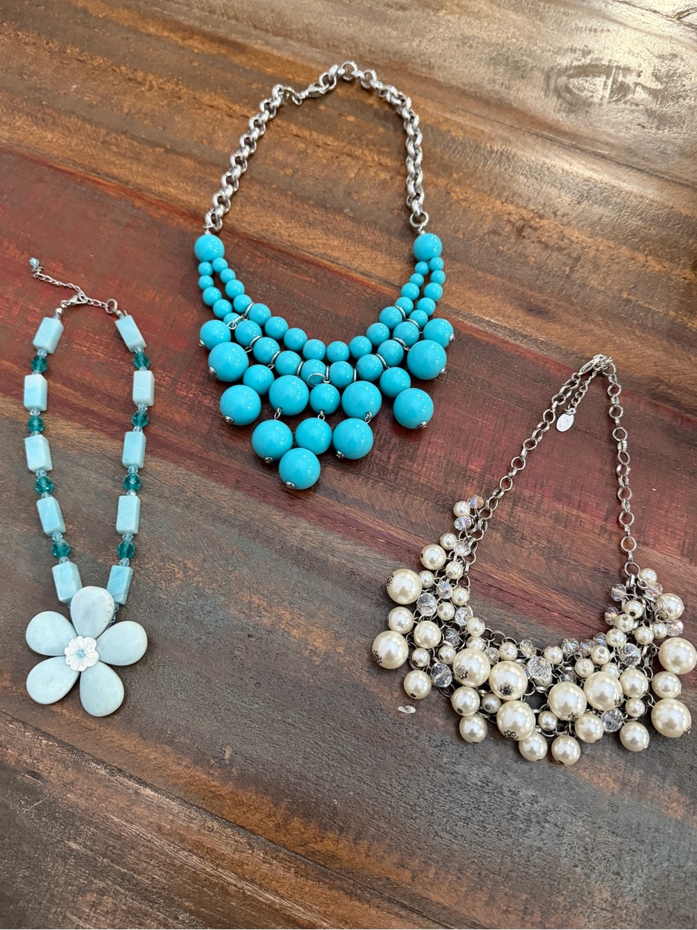 Turquoise Bead Statement Necklace - Women Jewelry